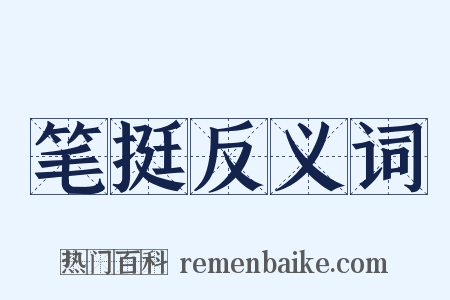 笔挺反义词是什么意思的图片